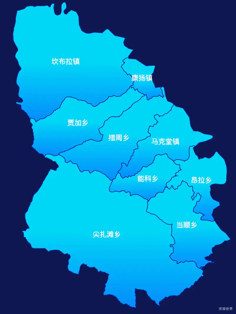 echarts黄南藏族自治州尖扎县geoJson地图局部颜色渐变