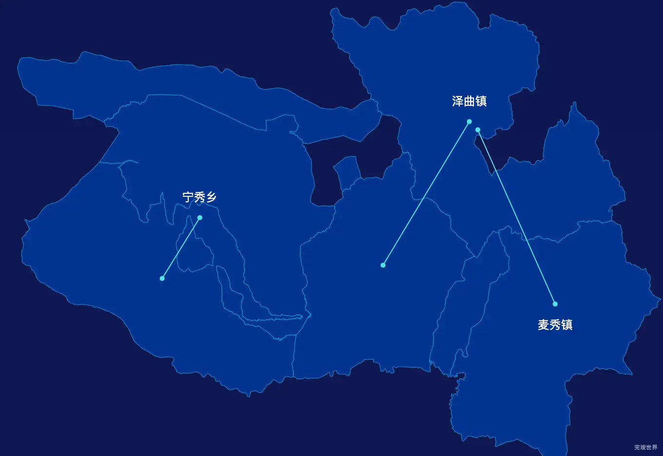 echarts黄南藏族自治州泽库县geoJson地图自定义引导线