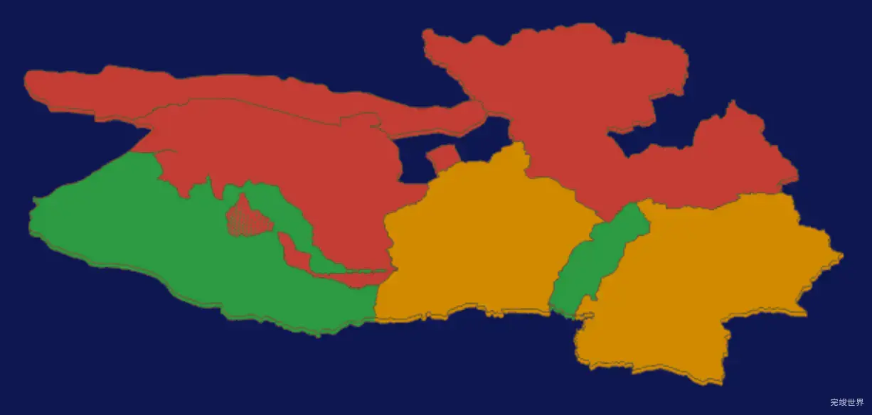 threejs黄南藏族自治州泽库县geoJson地图3d地图