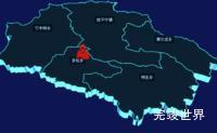 echarts黄南藏族自治州河南蒙古族自治县geoJson地图3d地图自定义图标效果