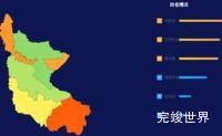 echarts海南藏族自治州同德县geoJson地图地图排行榜效果演示实例