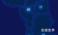 echarts海南藏族自治州贵德县geoJson地图圆形波纹状气泡图演示实例
