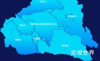echarts海南藏族自治州贵南县geoJson地图局部颜色渐变效果实例