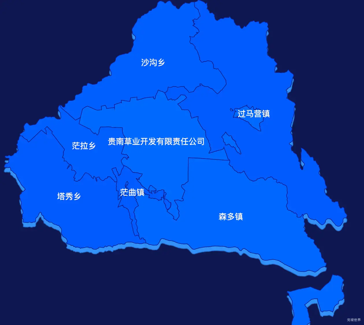 echarts海南藏族自治州贵南县geoJson地图 visualMap控制地图颜色