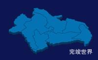echarts果洛藏族自治州甘德县geoJson地图3d地图实例旋转动画效果