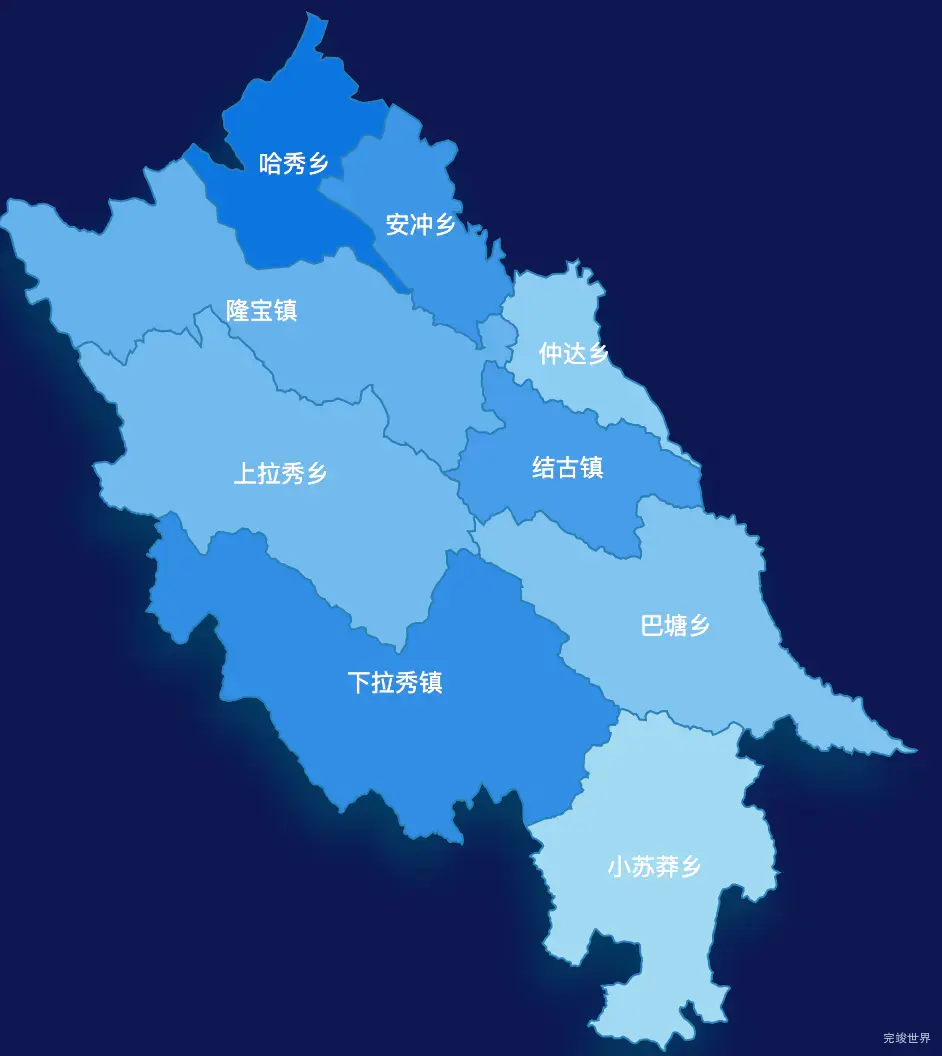 echarts玉树藏族自治州玉树市geoJson地图 tooltip轮播