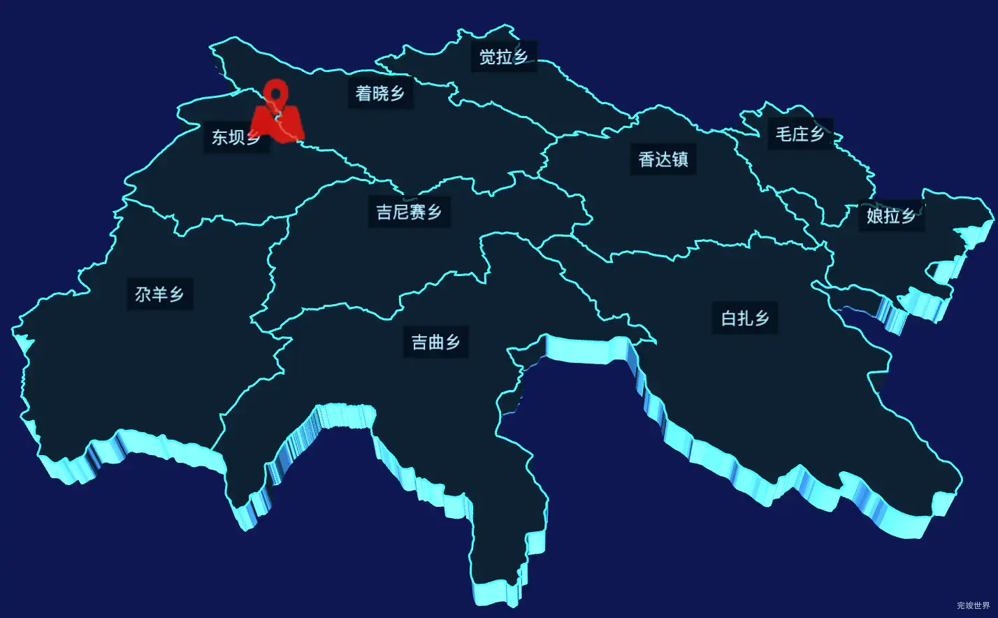  echarts玉树藏族自治州囊谦县geoJson地图3d地图