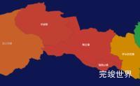 echarts海西蒙古族藏族自治州德令哈市geoJson地图定义颜色实例
