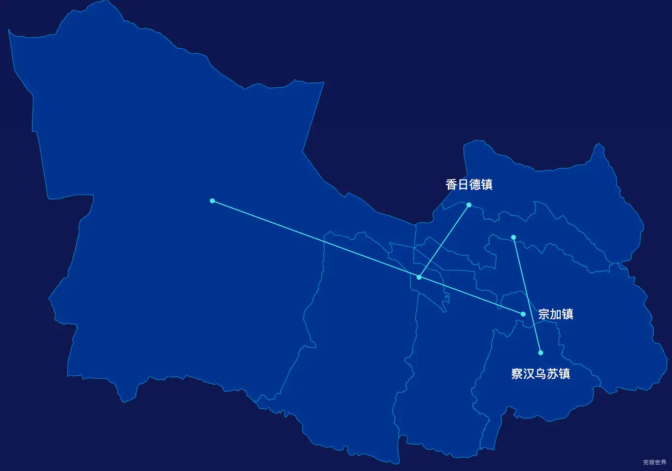 echarts海西蒙古族藏族自治州都兰县geoJson地图自定义引导线