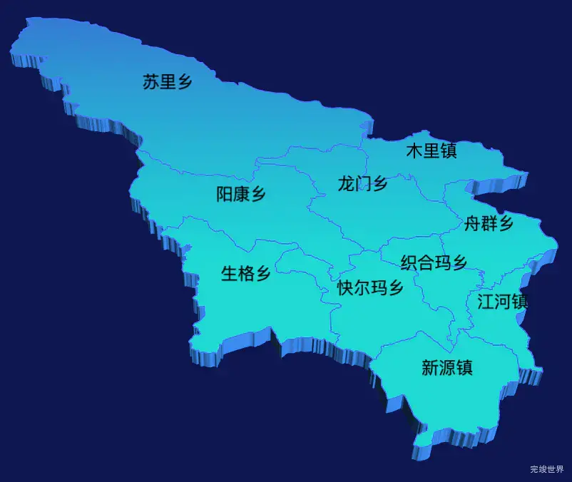 echarts海西蒙古族藏族自治州天峻县geoJson地图3d地图