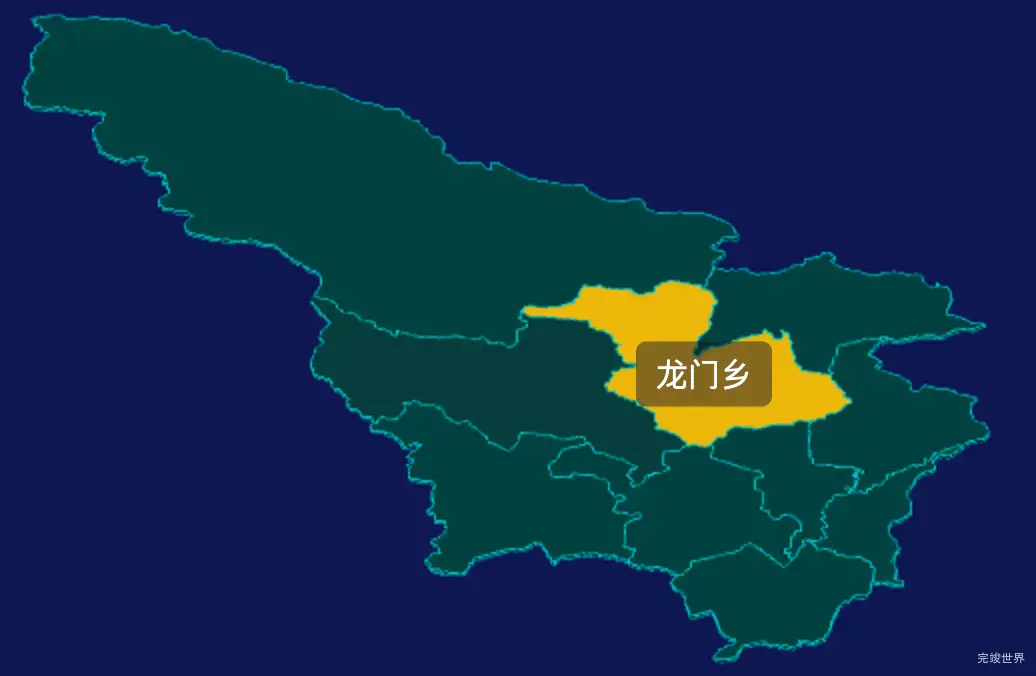 threejs海西蒙古族藏族自治州天峻县geoJson地图3d地图鼠标移入显示标签并高亮