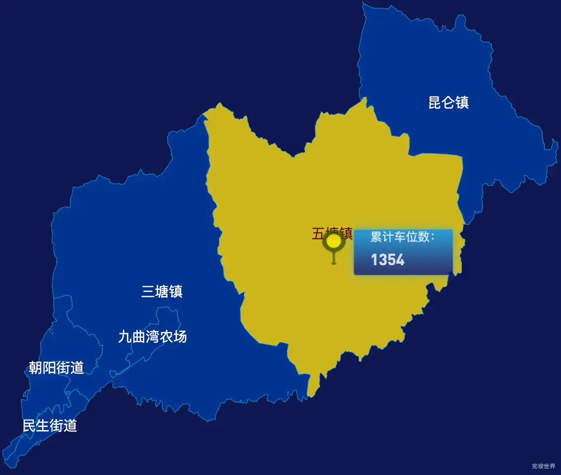 echarts南宁市兴宁区geoJson地图点击地图插小旗