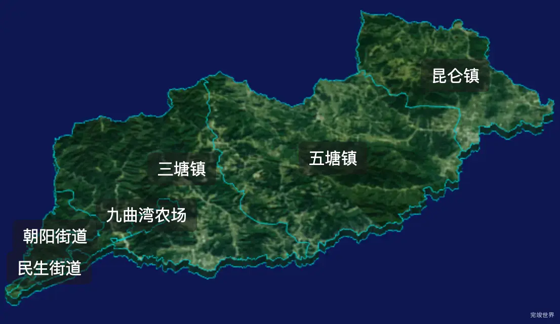 threejs南宁市兴宁区geoJson地图3d地图自定义贴图加CSS2D标签