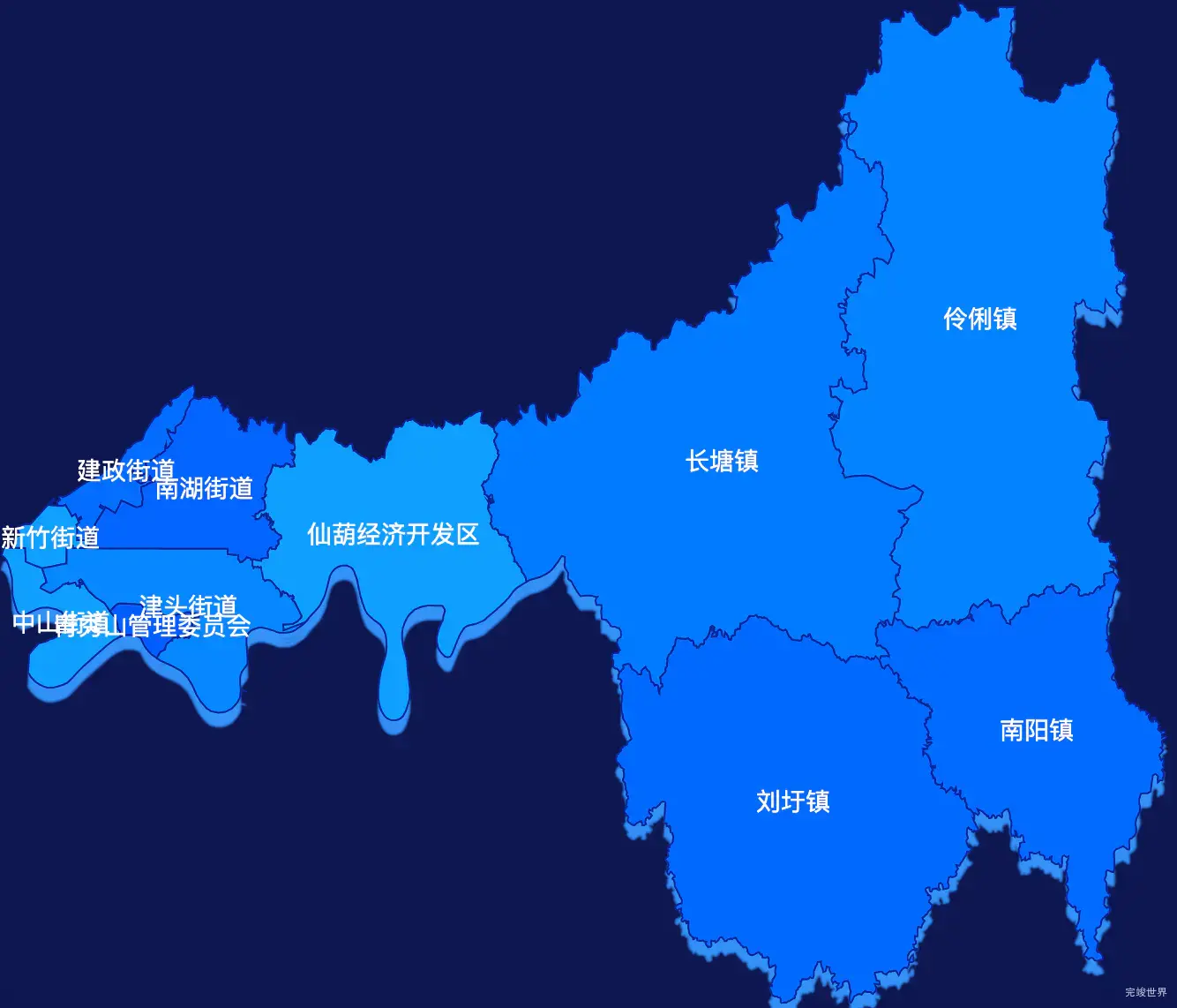 echarts南宁市青秀区geoJson地图 visualMap控制地图颜色