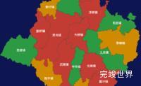 echarts南宁市宾阳县geoJson地图定义颜色实例