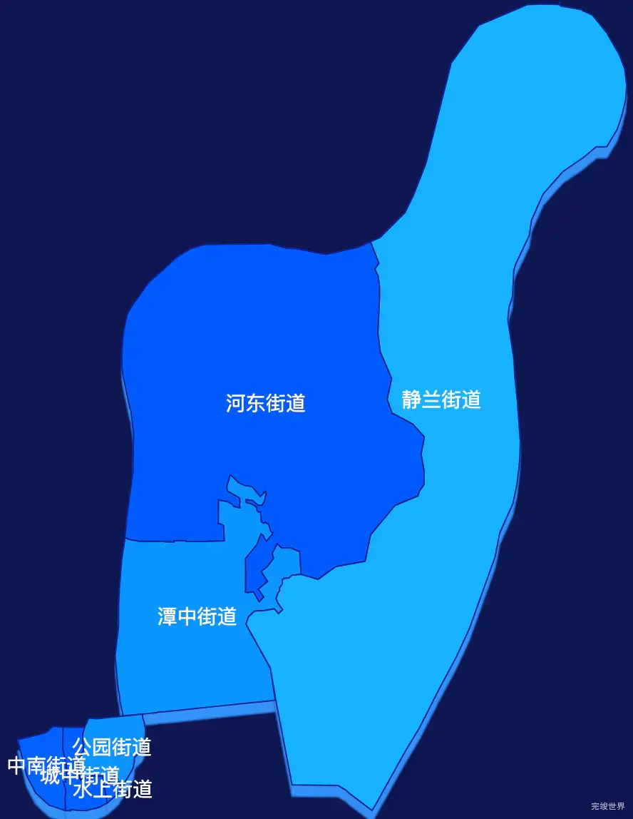 echarts柳州市城中区geoJson地图 visualMap控制地图颜色