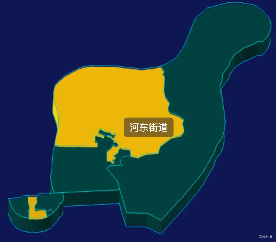 threejs柳州市城中区geoJson地图3d地图指定区域闪烁