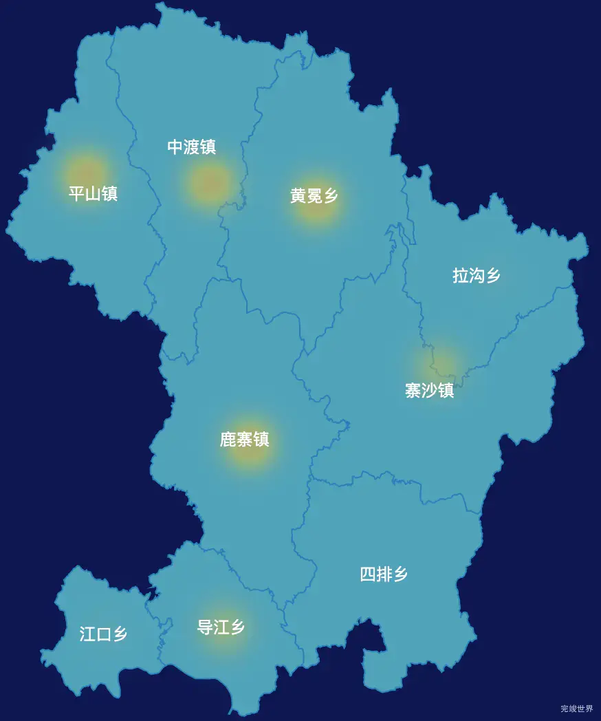 echarts柳州市鹿寨县geoJson地图热力图