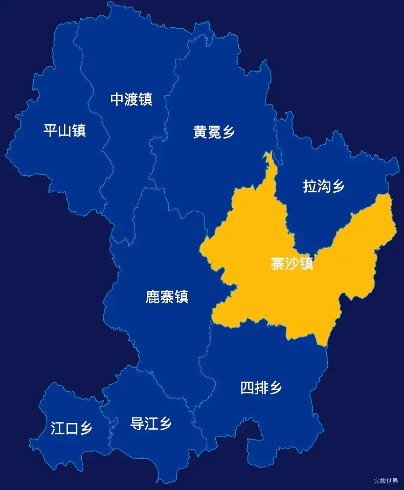 echarts柳州市鹿寨县geoJson地图指定区域高亮