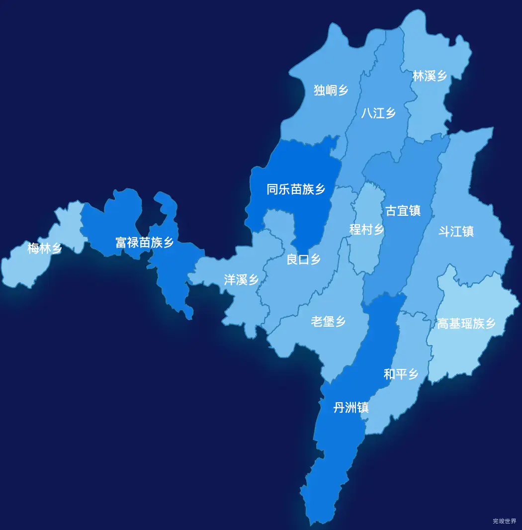 echarts柳州市三江侗族自治县geoJson地图 tooltip轮播