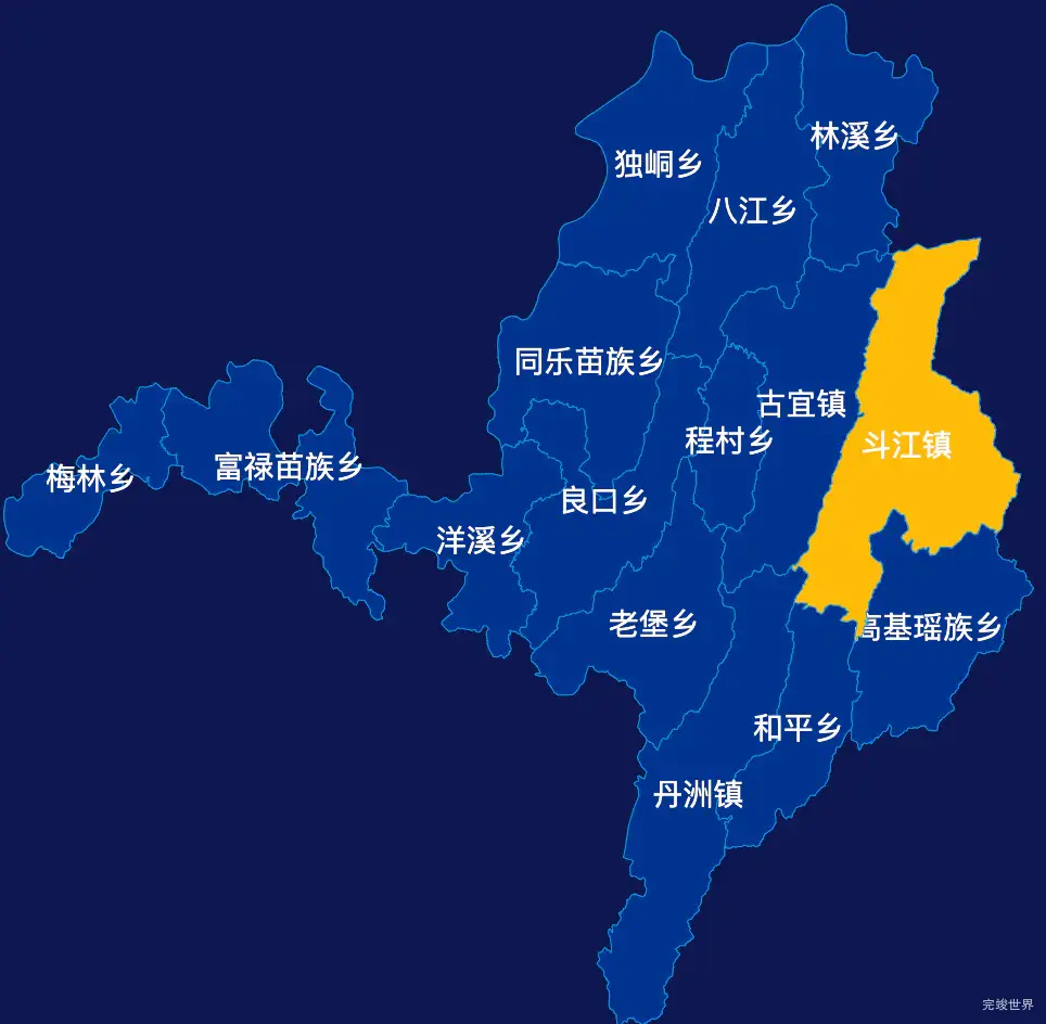 echarts柳州市三江侗族自治县geoJson地图指定区域高亮