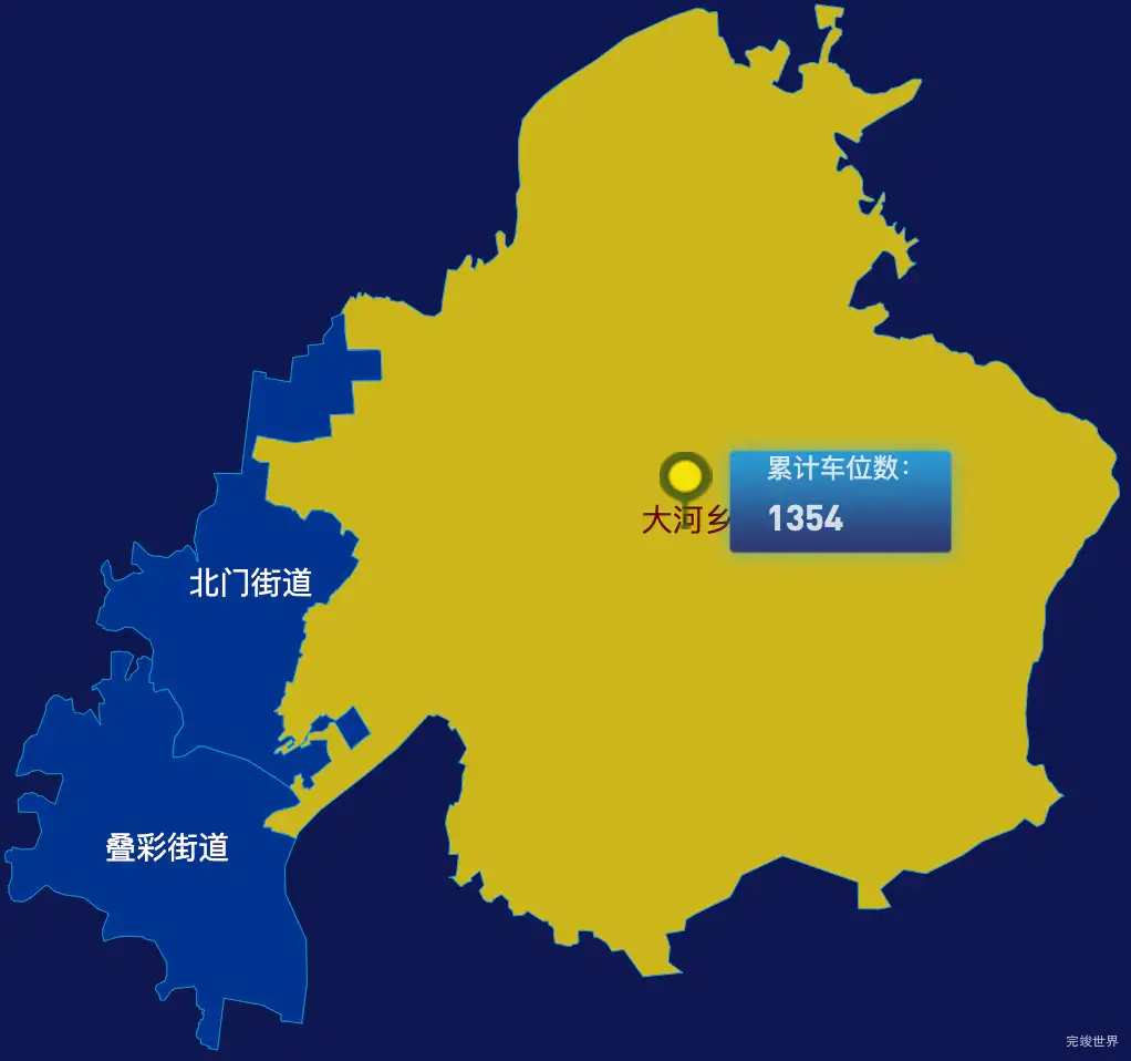 echarts桂林市叠彩区geoJson地图点击地图插小旗