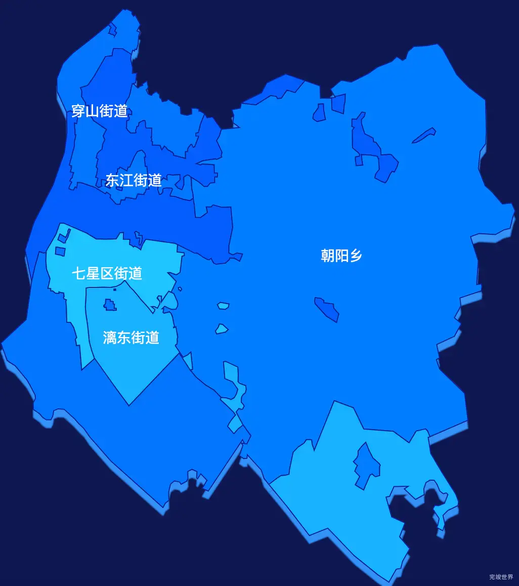 echarts桂林市七星区geoJson地图 visualMap控制地图颜色