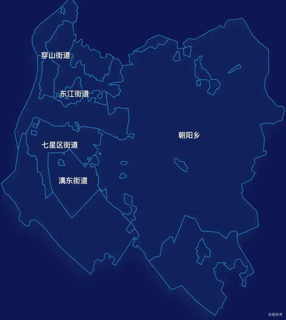 echarts桂林市七星区geoJson地图地图下钻展示