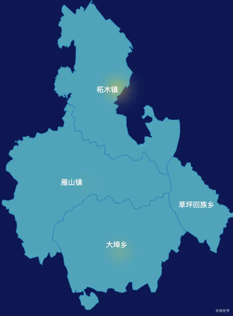 echarts桂林市雁山区geoJson地图热力图