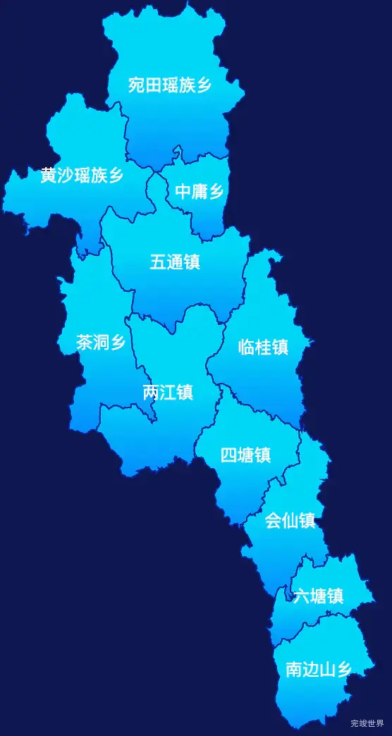 echarts桂林市临桂区geoJson地图局部颜色渐变