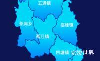 echarts桂林市临桂区geoJson地图局部颜色渐变代码演示