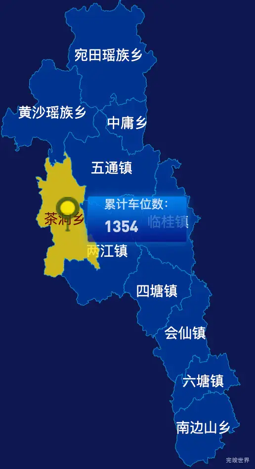 echarts桂林市临桂区geoJson地图点击地图插小旗