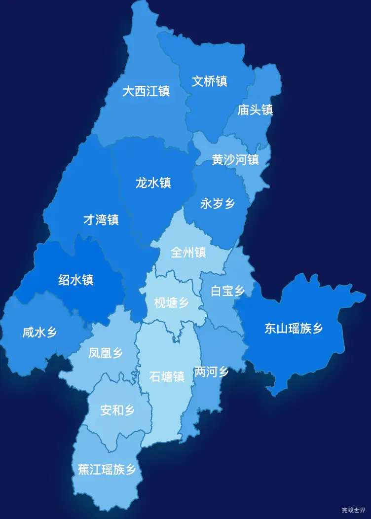 echarts桂林市全州县geoJson地图 tooltip轮播