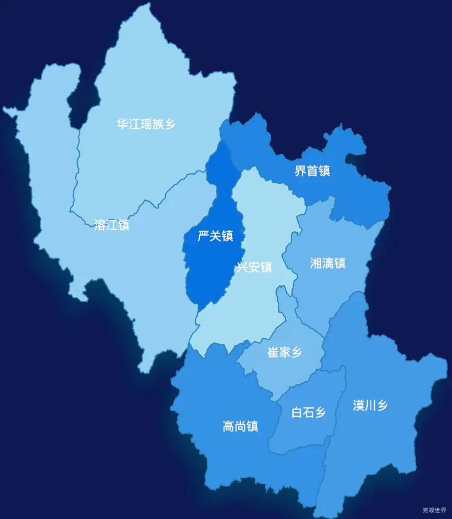 echarts桂林市兴安县geoJson地图 tooltip轮播