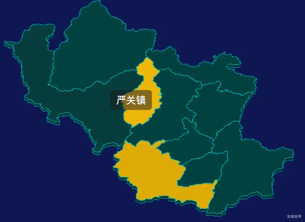 threejs桂林市兴安县geoJson地图3d地图指定区域闪烁