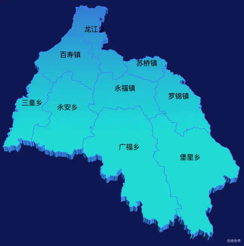 echarts桂林市永福县geoJson地图3d地图