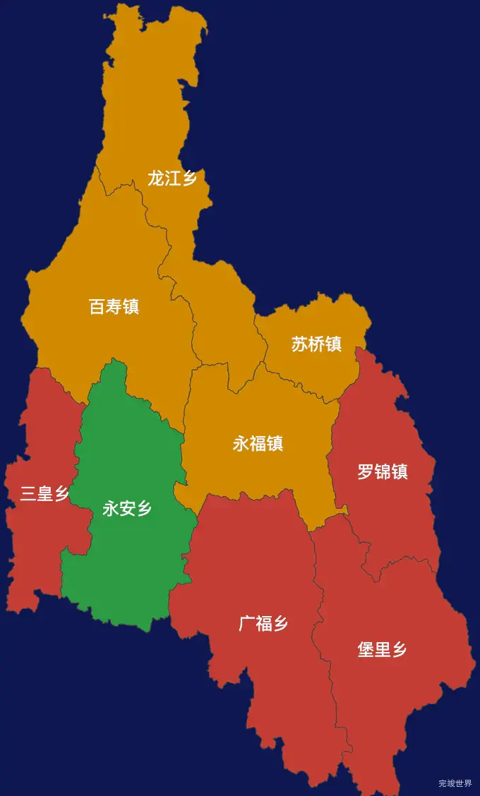 echarts桂林市永福县geoJson地图定义颜色