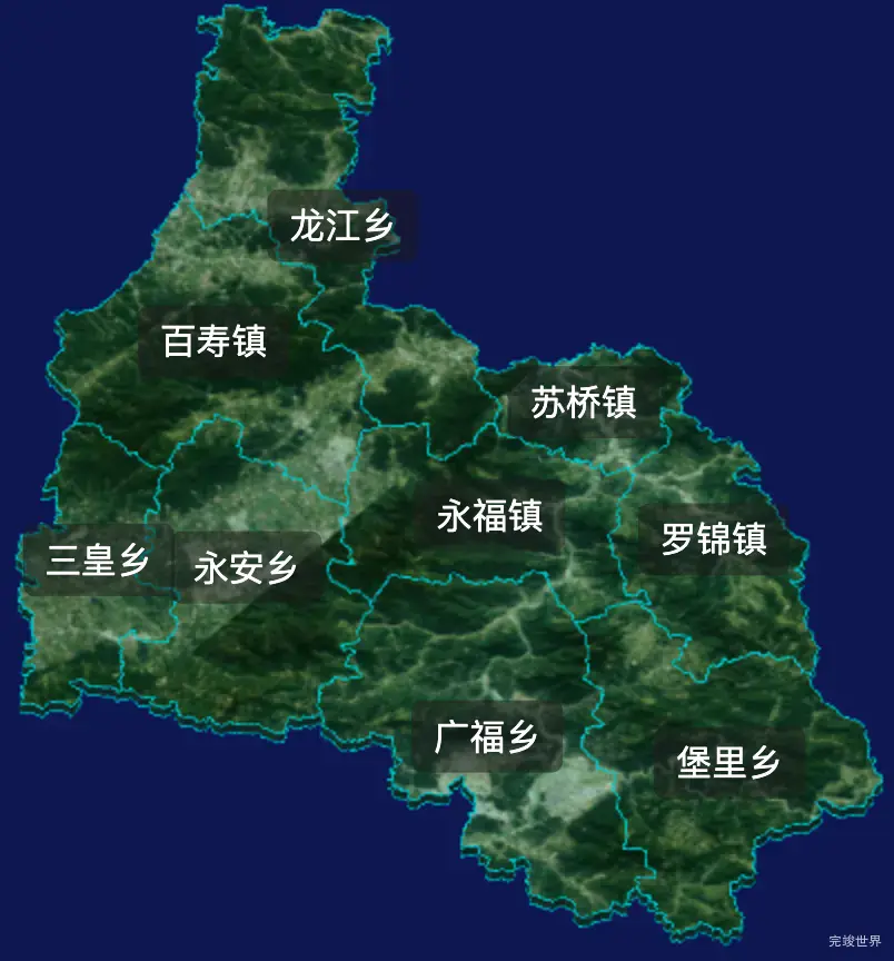 threejs桂林市永福县geoJson地图3d地图