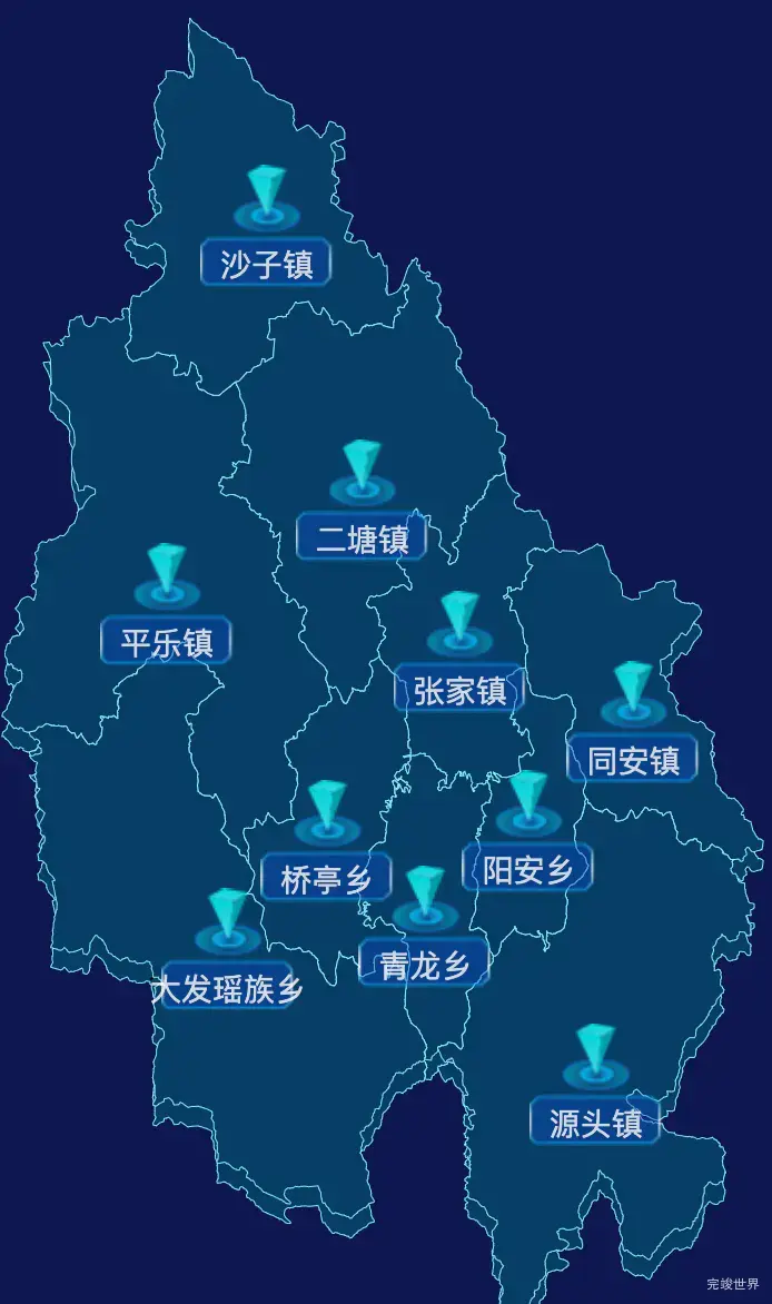 echarts桂林市平乐县geoJson地图点击跳转到指定页面