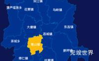 echarts桂林市荔浦市geoJson地图指定区域高亮代码演示