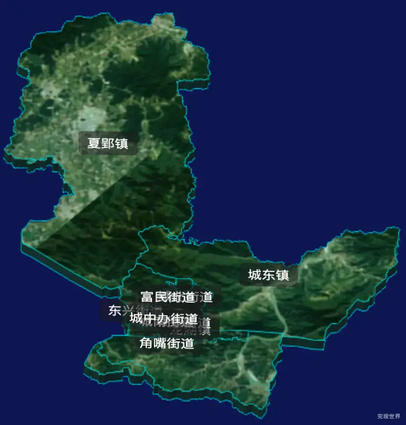 threejs梧州市万秀区geoJson地图3d地图自定义贴图加CSS3D标签