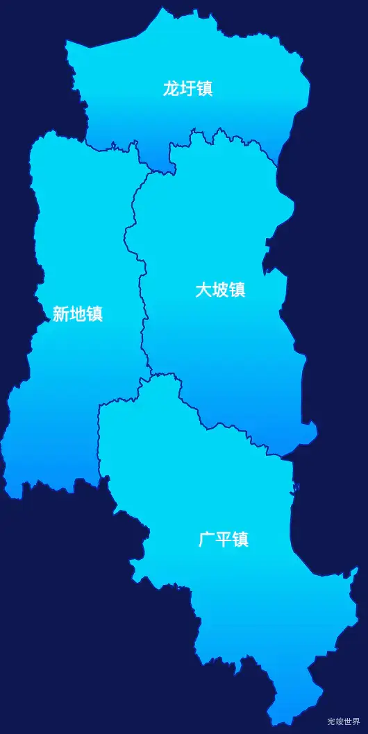 echarts梧州市龙圩区geoJson地图局部颜色渐变