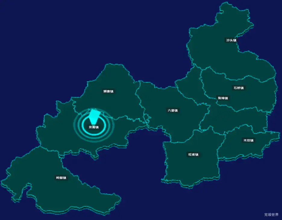 threejs梧州市苍梧县geoJson地图3d地图