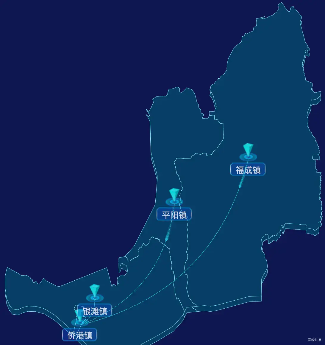 echarts北海市银海区geoJson地图label自定义样式