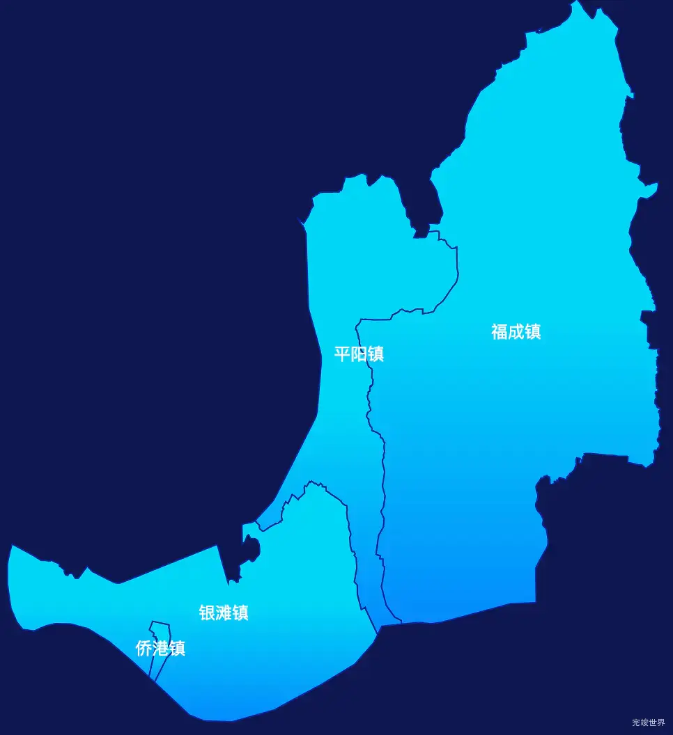 echarts北海市银海区geoJson地图局部颜色渐变