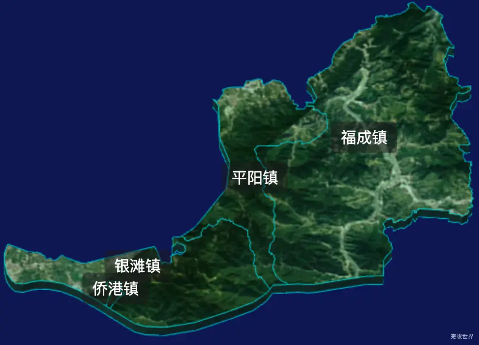 threejs北海市银海区geoJson地图3d地图css2d标签