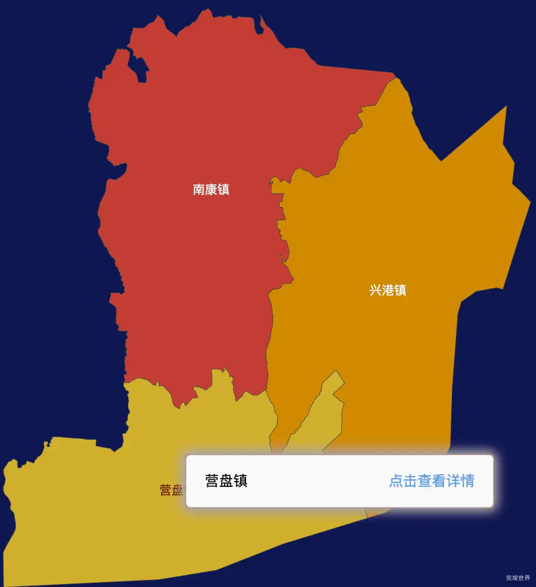 echarts北海市铁山港区geoJson地图tooltip自定义html