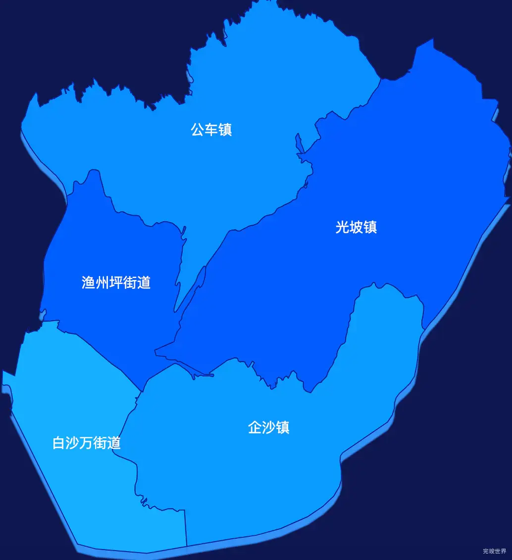 echarts防城港市港口区geoJson地图 visualMap控制地图颜色