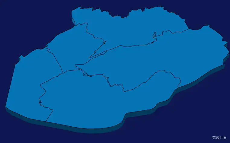 echarts防城港市港口区geoJson地图3d地图实例旋转动画