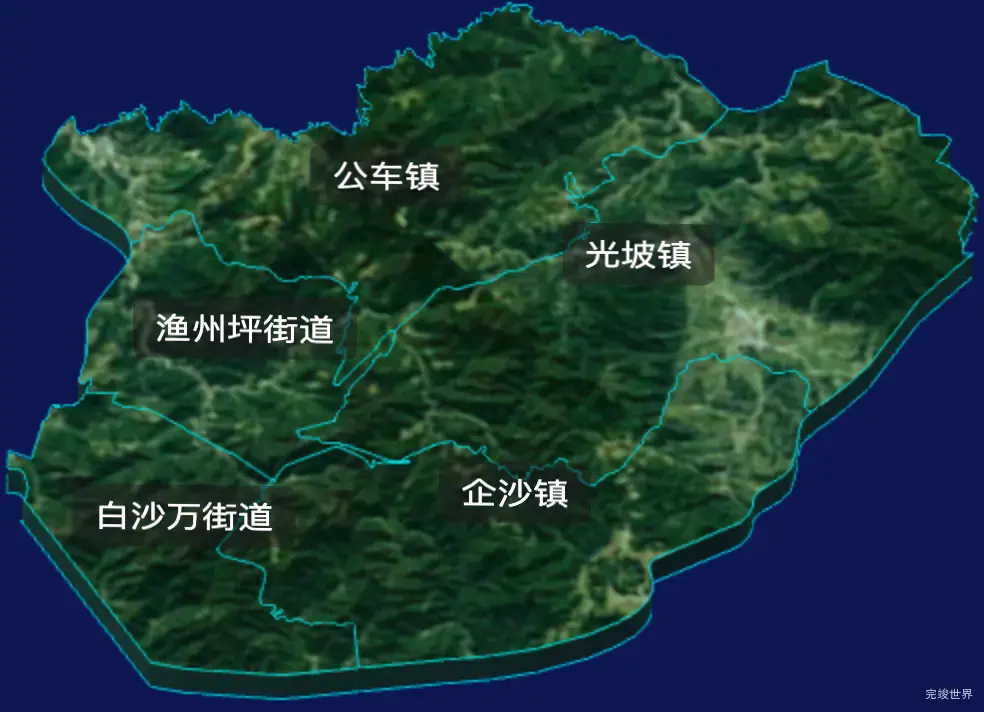 threejs防城港市港口区geoJson地图3d地图自定义贴图加CSS3D标签